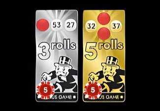 Cartes 3 Rolls et 5 Rolls pour jeu bonus Monopoly Big Baller