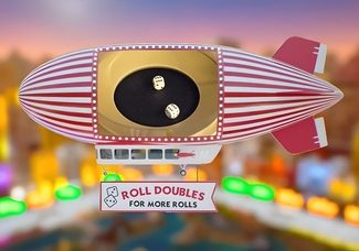 Lancer de dés réel pour jouer sur le plateau du Monopoly